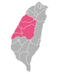 台灣中部地圖